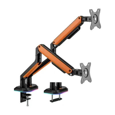 Aisens Soporte de Mesa RGB Gaming Giratorio e Inclinable para