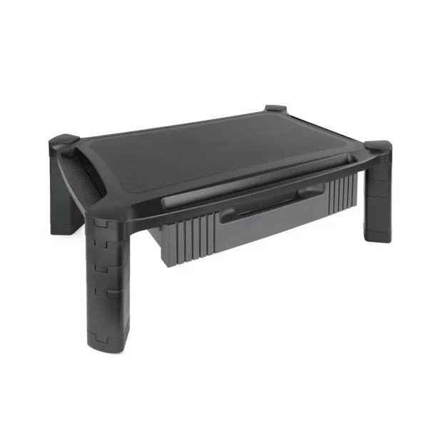 TooQ Soporte Elevador Regulable Multiusos con Cajón Negro 