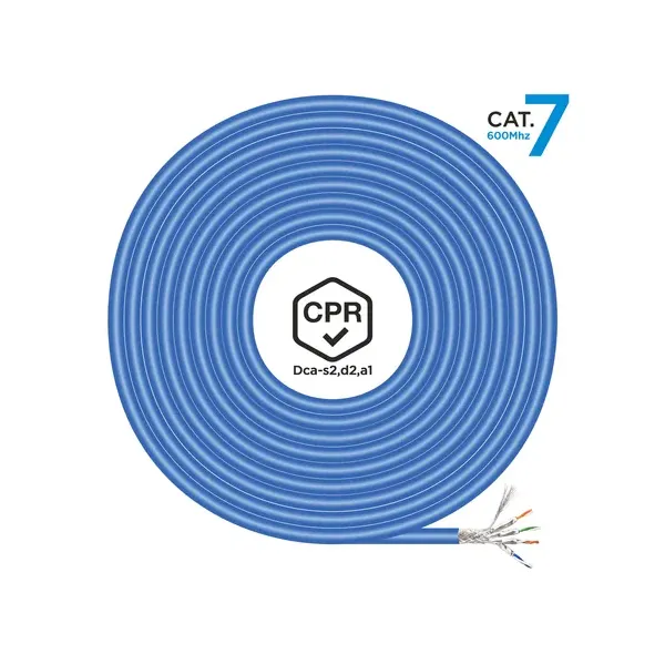 Aisens A146-0665 Bobina Cable de Red RJ45 Cat.7 S/FTP AWG23 LSZH CPR DCA 305m Azul 