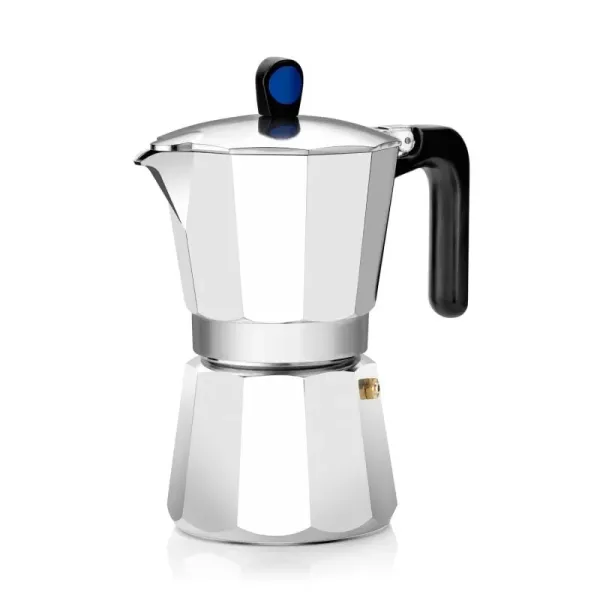 Monix Induction Express Cafetera Italiana de Aluminio 9 Tazas Plata