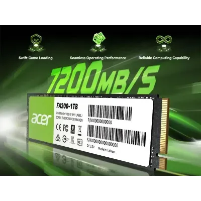 Disco Duro Acer FA200 500GB SSD M.2 PCIe Gen 4 NVMe