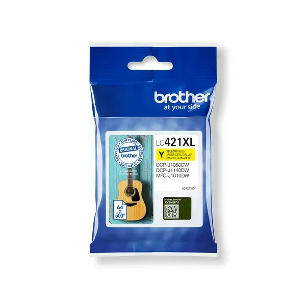 Cartucho de Tinta Original Brother LC421XL Alta Capacidad/ Amarillo