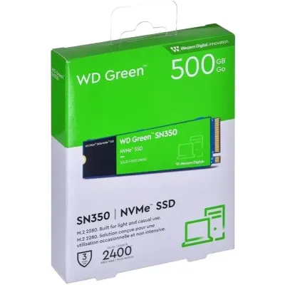 Western Digital WD Green SN350 SSD 500GB 2400MB/s NVMe PCIe 3.0 Western Digital WD Green SN350 SSD 500GB 2400MB/s NVMe PCIe 3.0