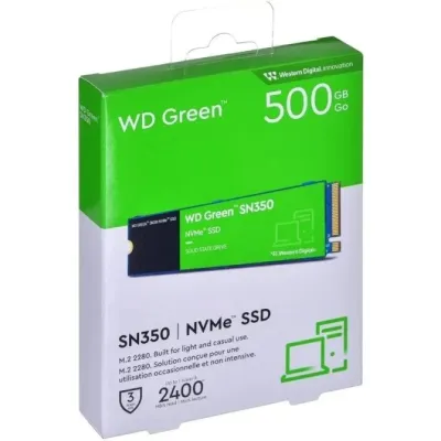 Western Digital WD Green SN350 SSD 500GB 2400MB/s NVMe PCIe 3.0 Western Digital WD Green SN350 SSD 500GB 2400MB/s NVMe PCIe 3.0