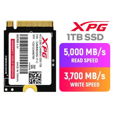 Disco Duro Adata Gammix S55 SSD 1TB M.2 PCIe Gen4 2230 Disco Duro Adata Gammix S55 SSD 1TB M.2 PCIe Gen4 2230