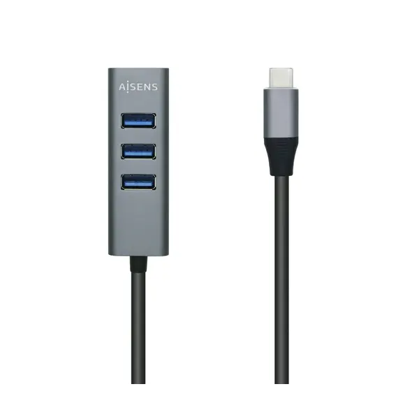 Aisens A109-0508 HUB USB 3.1 Tipo-C 4 Puertos Gris