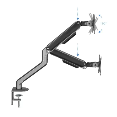 TooQ DB4032TNR-G Soporte Giratorio/Inclinable para Monitor