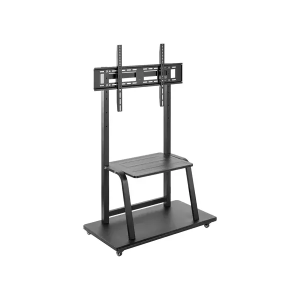 Aisens Soporte de suelo ECO con Ruedas y Bandeja DVD para Monitor/TV 150Kg de 37-100" Negro 