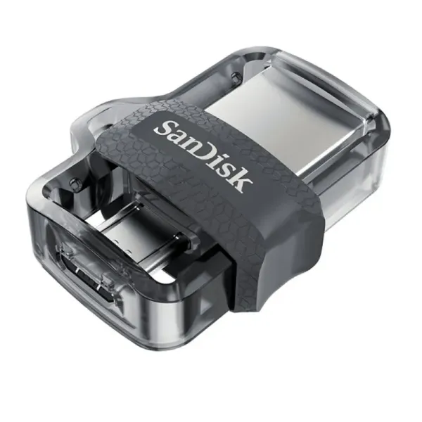 SanDisk Ultra Dual m3.0 64GB USB 3.0 Gris/Plata