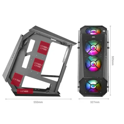 Mars Gaming MC51W Cristal Templado USB 3.0 Blanca