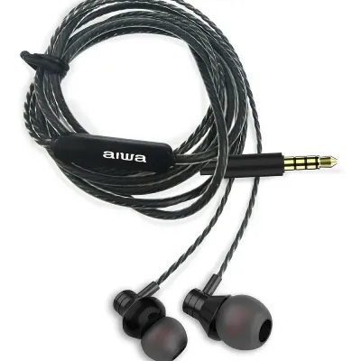 Aiwa ESTM-50 Auriculares con Micrófono Negros Aiwa ESTM-50 Auriculares con Micrófono Negros