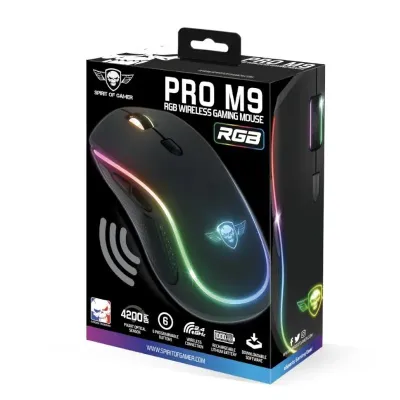 Spirit of Gamer PRO-M9 Ratón Gaming Inalámbrico RGB 4200 DPI