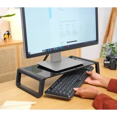 Trust Monta Soporte para Monitor de Cristal Templado Negro