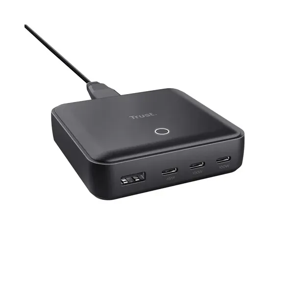 Cargador de Sobremesa Trust Maxo/ 3xUSB Tipo-C/ 1xUSB/ 100W