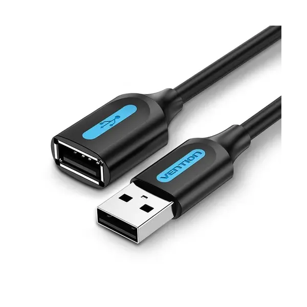 Cable Alargador USB 2.0 Vention CBIBH/ USB Macho - USB Hembra/ 480Mbps/ 2m/ Negro