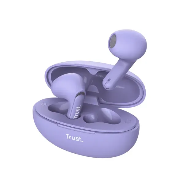 Auriculares Bluetooth Trust Yavi ENC con estuche de carga/ Morados