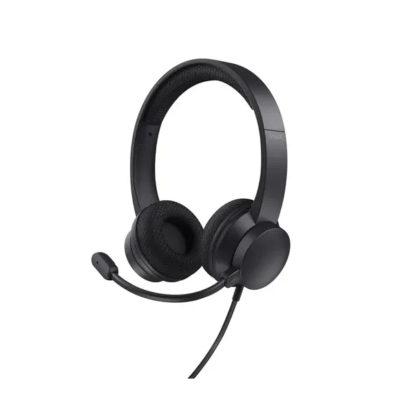 Trust Ayda Auriculares USB ENC con Micrófono con Cancelación de Ruido Negros 