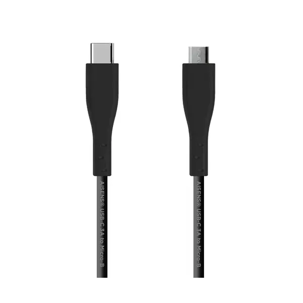 Aisens Cable USB 2.0 3A Tipo C Macho a Micro B Macho 2m Negro