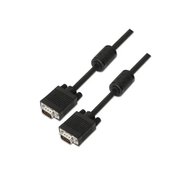 Cable SVGA Aisens A113-0074/ HDB15 Macho - HDB15 Macho/ Hasta 3W/ 10Mbps/ 10m/ Negro