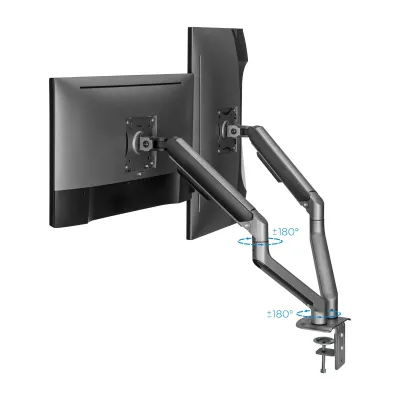 TooQ DB4132TNR-G Soporte de Mesa Giratorio/Inclinable para 2