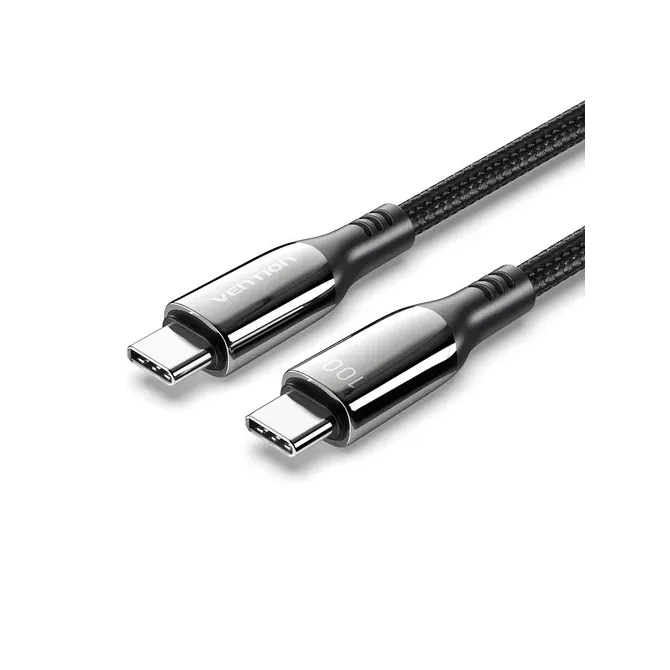 Cable USB 2.0 Tipo-C 5A 100W Vention CTKBAV/ USB Tipo-C Macho -