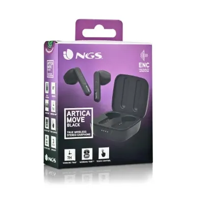 NGS Artica Move Black Auriculares Inalámbricos con Estuche de