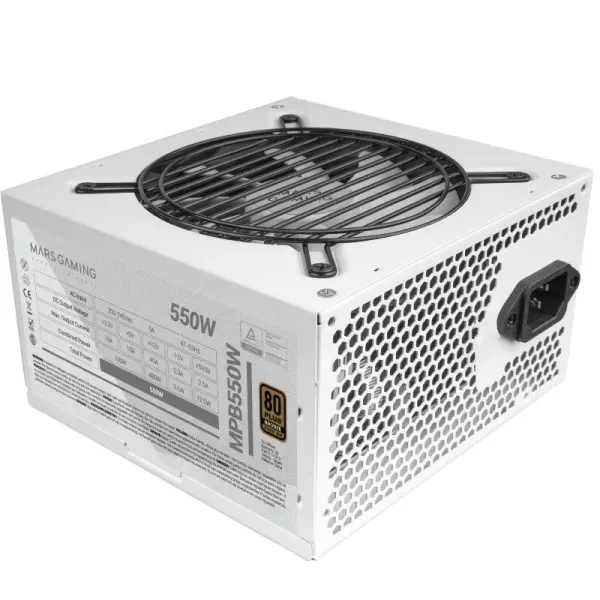 Mars Gaming MPB550W Fuente Alimentación ATX 550W 80Plus Bronze Blanco