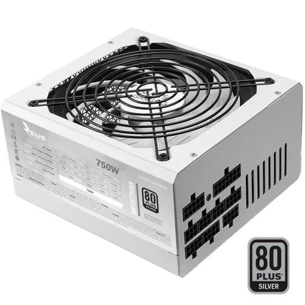 Mars Gaming MPZE750M 750W 80 Plus Silver Full Modular Blanco