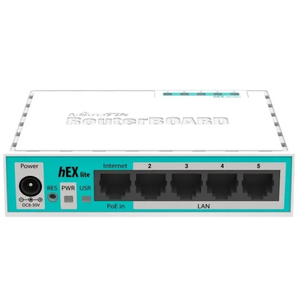 Mikrotik hEX Lite Switch 5 Puertos 10/100 Blanco
