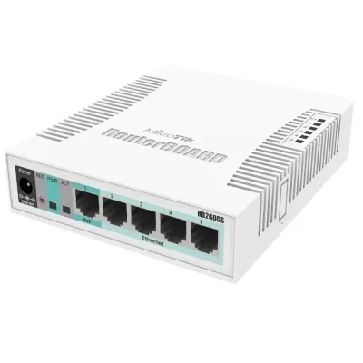 MikroTik RB260GS Switch 5 Puertos Gigabit + 1 SFP