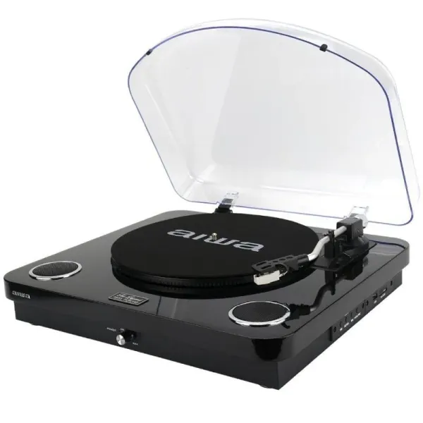 Aiwa GBTUR-120BKMKII Tocadiscos Bluetooth Negro