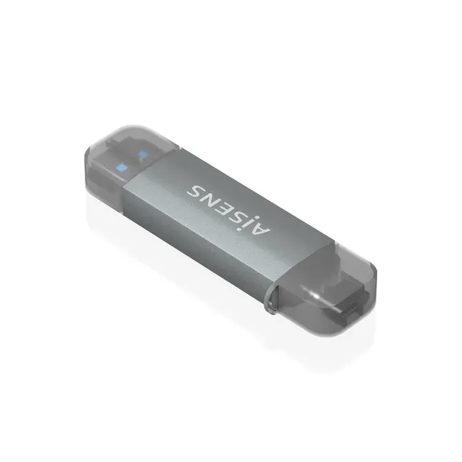 Lector de Tarjetas Externo Aisens ASCR-2AC08-GR/ USB 3.1