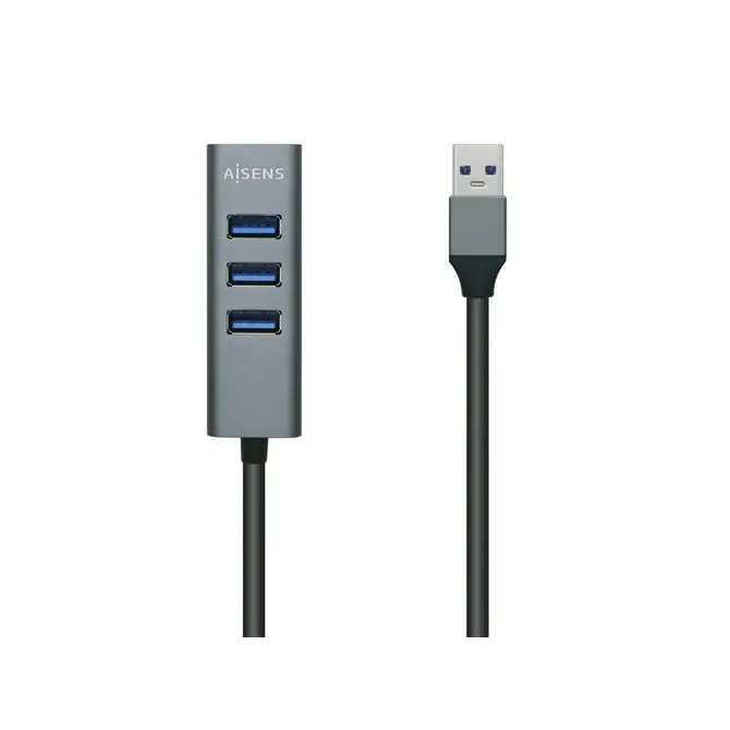Aisens Adaptador Hub 4x USB 3.0 Negro
