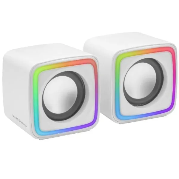 Mars Gaming MSCUBEW Altavoces Gaming RGB DSP 8W Blancos 