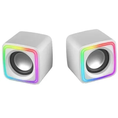Mars Gaming MSCUBEW Altavoces Gaming RGB DSP 8W Blancos