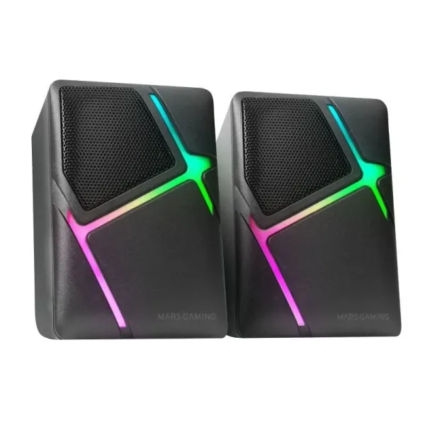 Mars Gaming MS-H Altavoces Compactos RGB 10W Negros 