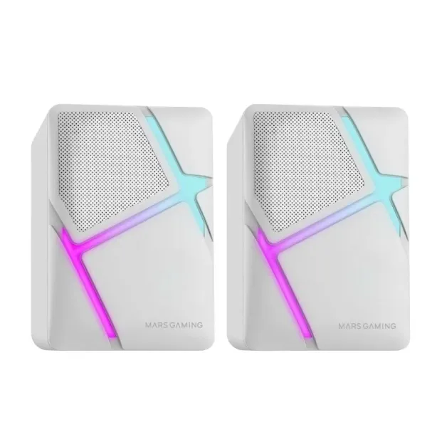 Mars Gaming MS-H Altavoces Compactos RGB 10W Blancos 