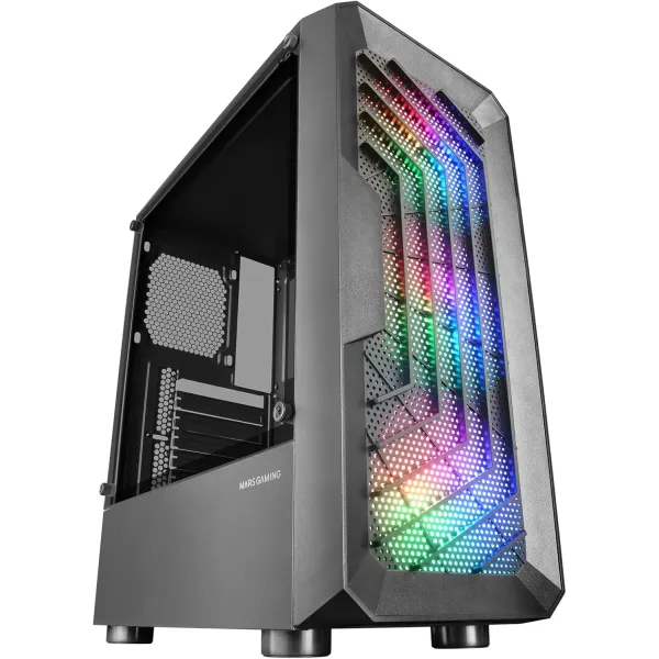 Mars Gaming MC-TOR Semitorre FRGB USB 3.0 con Ventana Negra