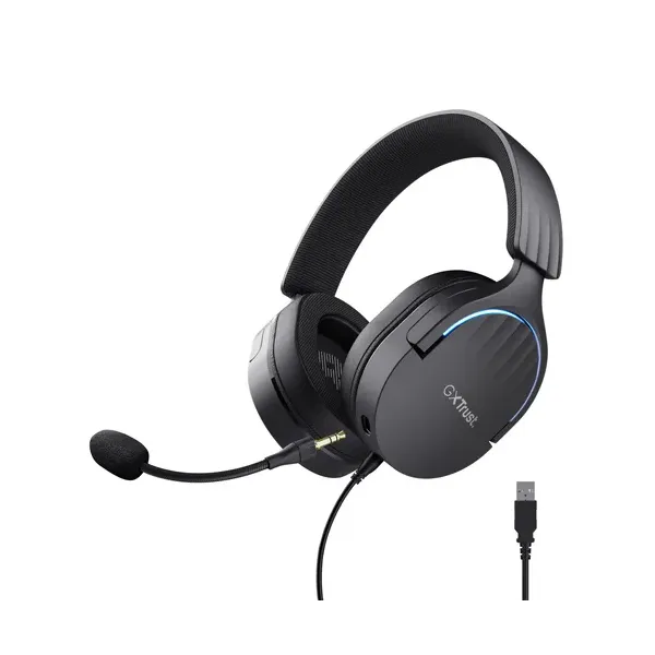Trust GXT 490 FAYZO Auriculares Gaming 7.1 USB Negros 