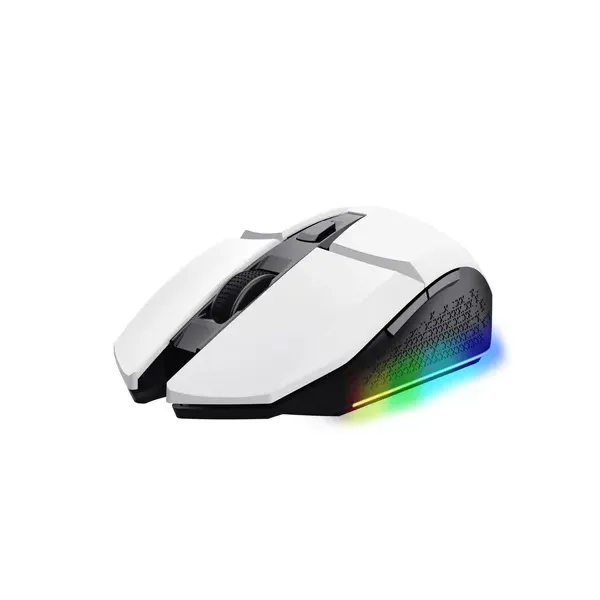 Trust GXT 110 FELOX Ratón Gaming Inalámbrico Iluminado 4800 DPI Blanco