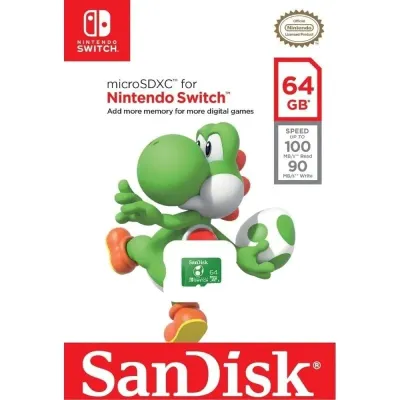 Tarjeta de Memoria SanDisk Nintendo Switch 64GB microSD XC Tarjeta de Memoria SanDisk Nintendo Switch 64GB microSD XC