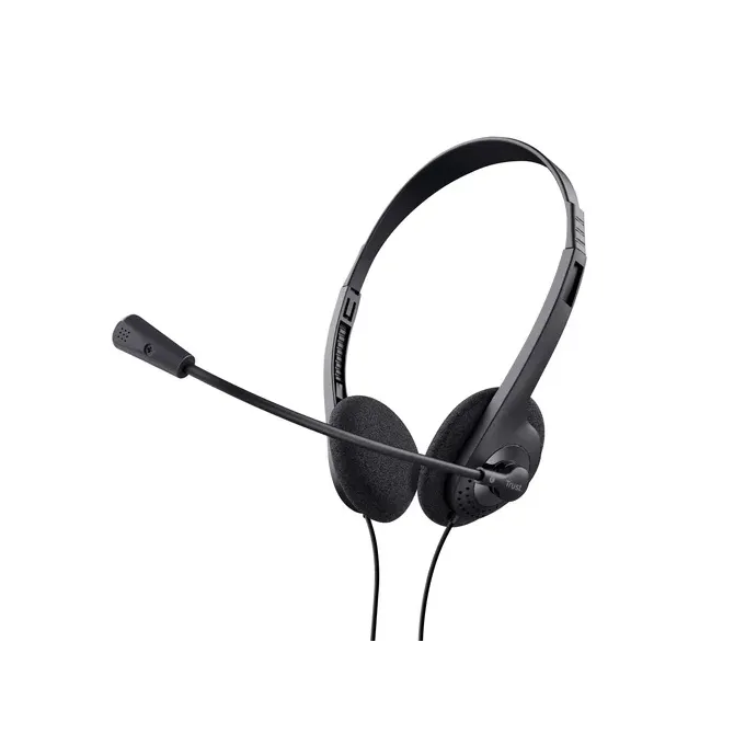 Trust Chat Headset Auriculares con Micrófono Negros