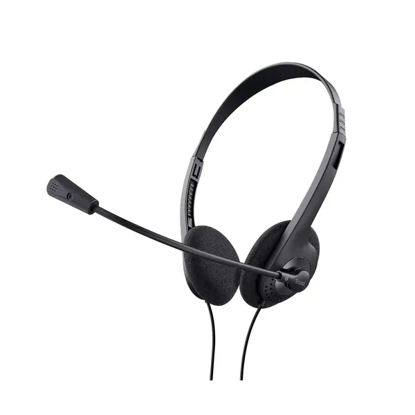 Trust Chat Headset Auriculares con Micrófono Negros 
