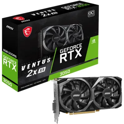 MSI Ventus 2x XS Black GeForce RTX 3050 8GB OC GDDR6 MSI Ventus 2x XS Black GeForce RTX 3050 8GB OC GDDR6
