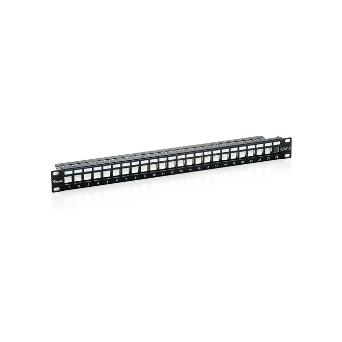 Patch Panel Vacio Cat.6 Apantallado 24 Puertos Keystone 1u