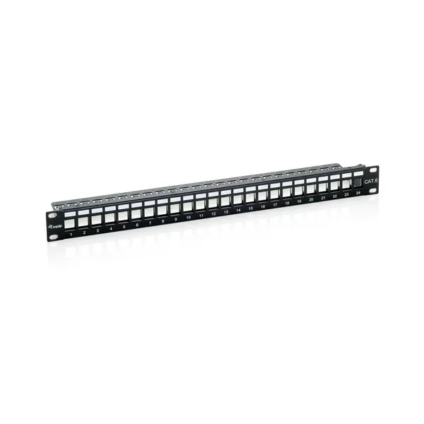 Patch Panel Vacio Cat.6 Apantallado 24 Puertos Keystone 1u