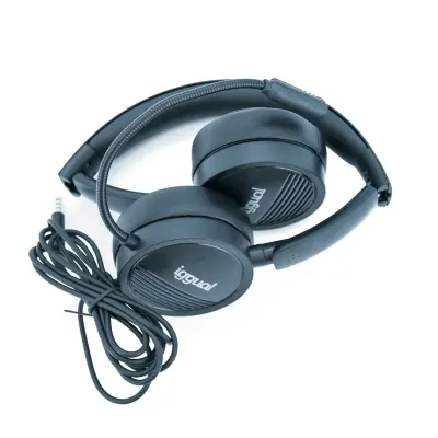 Iggual Dual Tech Auriculares con Micrófono Negros Iggual Dual Tech Auriculares con Micrófono Negros