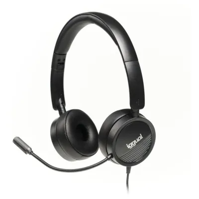 Iggual Dual Tech Auriculares con Micrófono Negros Iggual Dual Tech Auriculares con Micrófono Negros