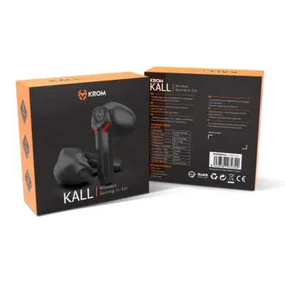 Krom Kall Auriculares In-Ear Gaming Bluetooth Negros Krom Kall Auriculares In-Ear Gaming Bluetooth Negros