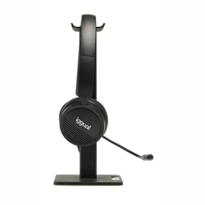 Iggual Dual Tech Set Auriculares con Micrófono + Soporte Negros Iggual Dual Tech Set Auriculares con Micrófono + Soporte Negros